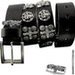 Men's Punk Skull Cross Genuine Leather Belt – Black | BeltNBuckles