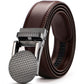 Adjustable Holeless Leather Statement Belt