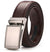 Adjustable Holeless Leather Statement Belt