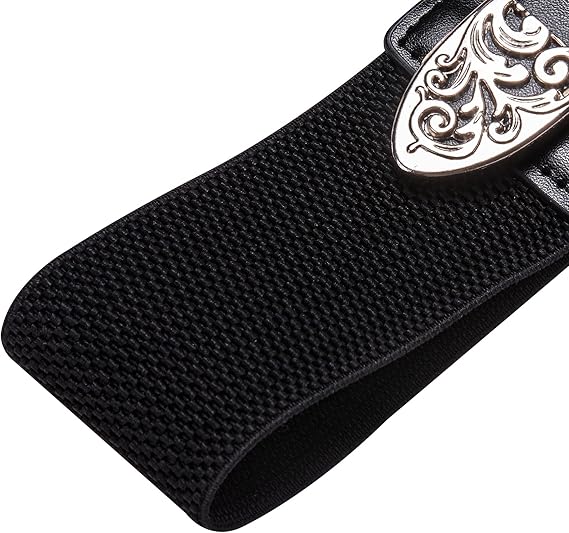 Women's Vintage Chain Leather Belt – Double Buckle