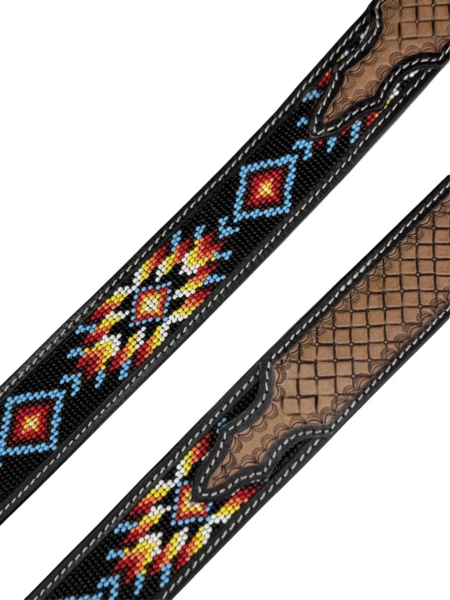 Full Grain Leather Western Belt – Eagle Tooled Design
