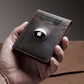 Men’s Genuine Leather Slim Bifold Wallet with Airtag Holder, RFID Blocking, Front Pocket Wallet