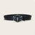Western PU Leather Belt for Men & Women – Floral Engraved with 3D Pewter Gun Buckle
