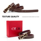 Women's Designer Split Western Leather Belt - Fashion Alloy Buckle for Jeans & Dresses