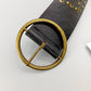 Women's Wide Vintage Studded PU Leather Belt – Y2K Western Style