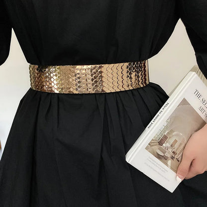 Women's Wide Western Leather Waist Cinch Belt | Solid & Versatile Dress Accessory