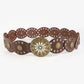 Women's Retro Western Wide Belt – Round Hollow Metal Buckle, PU Leather