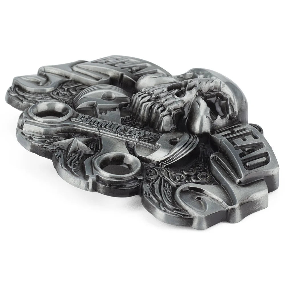 Western Skull Novelty Belt Buckle for Men & Women - Zinc Alloy Piston Design