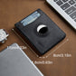 Men’s Genuine Leather Slim Bifold Wallet with Airtag Holder, RFID Blocking, Front Pocket Wallet