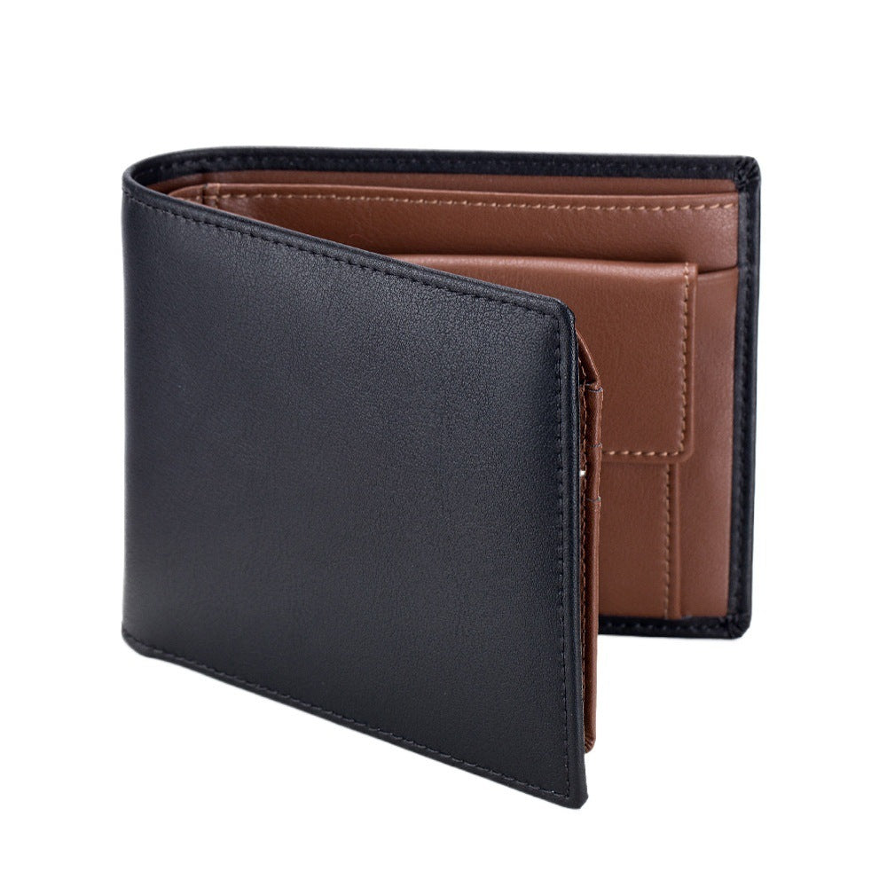 Men’s Short Trifold Wallet | Genuine Leather First Layer Cowhide