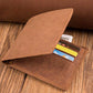 Men’s Crazy Horse Leather Wallet – Vertical Design with Custom Laser Lettering, First Layer Cowhide