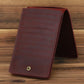 Men's Long Leather Wallet – Crazy Horse Cowhide Card Holder, Phone & Money Bag with 18 Card Slots