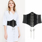 Wide Lace-Up Elastic Corset Waspie Belt - XS to Plus Size