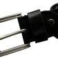 Men's Punk Skull Cross Genuine Leather Belt – Black | BeltNBuckles