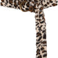 Women's Plush Animal Print Western Waist Belt - Adjustable Furry Leopard Cincher