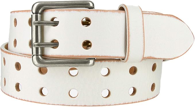 Men's Double Prong Roller Buckle Biker Belt – Full Grain