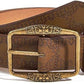Women's Vintage Metal Buckle Leather Belt