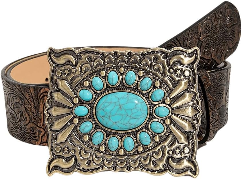Women's Turquoise Concho Buckle Belt – Bohemian