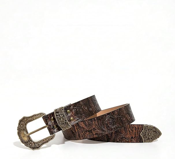 Women's 70s Concho Rodeo Vintage Belt – Snap Buckle