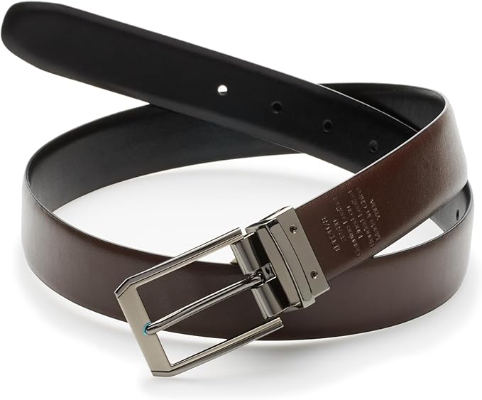 Men's Reversible Leather Dress Belt – Gunmetal Buckle