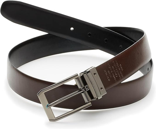 Men's Reversible Leather Dress Belt – Gunmetal Buckle