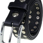 Men's Studded Biker Leather Belt – Interchangeable Buckle