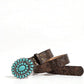 Women's Vintage Turquoise Buckle Waist Belt