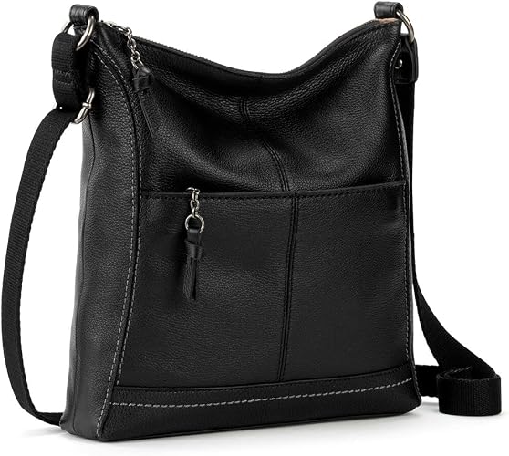 Women's Tobacco Floral Embossed Leather Crossbody Bag with Adjustable Strap