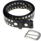 Men's Studded Biker Leather Belt – Interchangeable Buckle