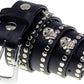 Men's Studs & Skulls Biker Leather Belt