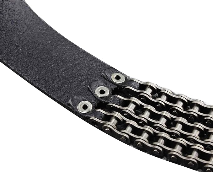 Men's Heavy Motorcycle Chain Leather Belt – Biker Rocker
