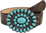 Women's Vintage Turquoise Buckle Waist Belt