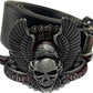 Rebel Biker Motorcycle Chain Skull & Eagle Belt Buckle, 40mm