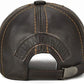 Brown Genuine Cowhide Leather Baseball Cap with Adjustable Metal Buckle, Unisex