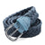Men’s Suede Woven Canvas Golf Belt with Alloy Square Buckle
