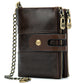 Cowhide men's anti-theft wallet