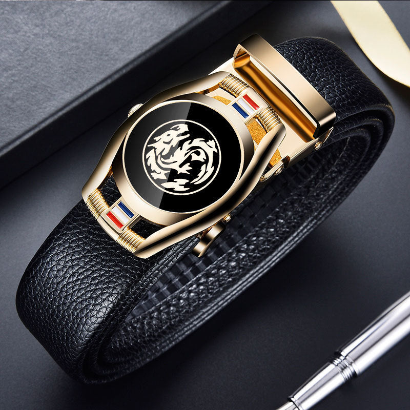 Men's leather belt