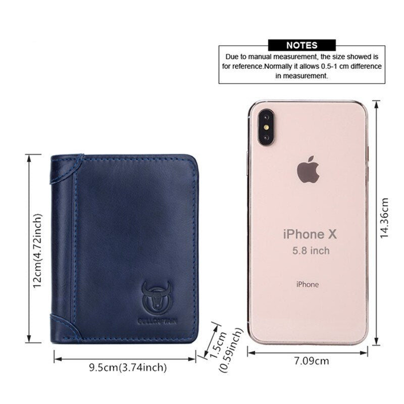 Casual Men’s Leather Wallet | First Layer Cowhide with Multi-Compartment Design