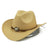 Western Cowboy Hat Wooden Bead Bull Head Fedora Hat