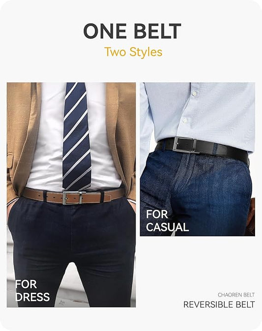 Trim-to-Fit Reversible Leather Belt for Men | BeltNBuckles