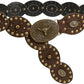 Women's Boho Disc Concho Leather Belt