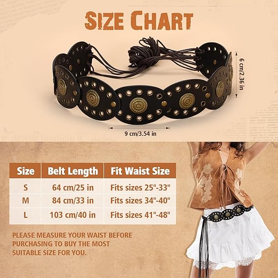 Women's Boho Disc Concho Belt – Western Cowgirl