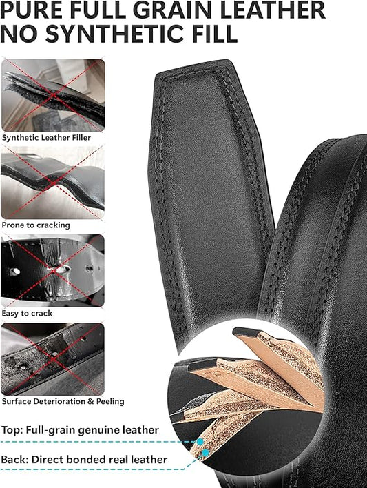 Men's Full-Grain Leather Belt – No Peel, No Crack