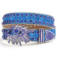 Sparkling Western Rhinestone Belt for Men & Women – Crystal Studded Cowboy Jeans