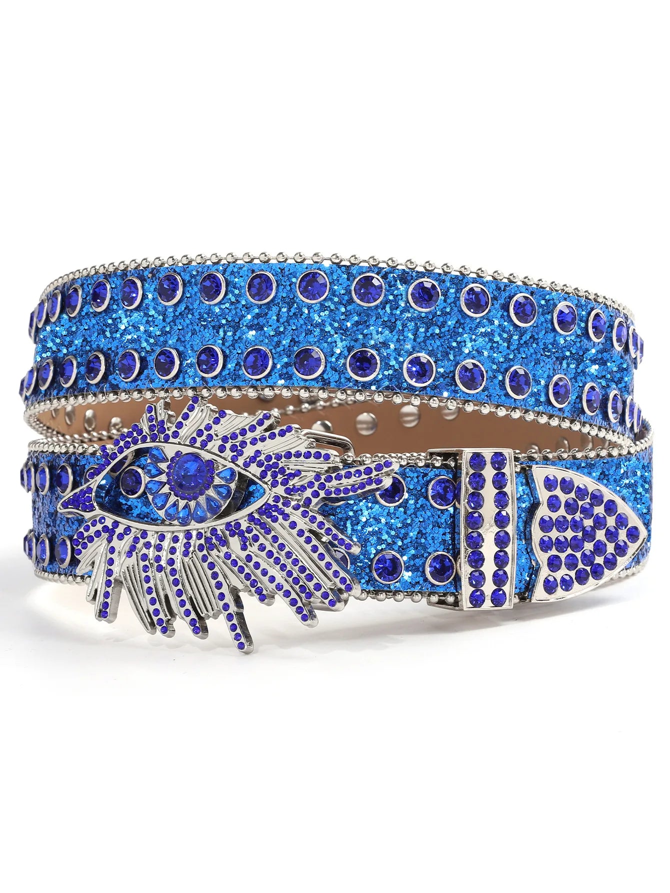 Sparkling Western Rhinestone Belt for Men & Women – Crystal Studded Cowboy Jeans