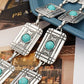 Women's Western Turquoise Concho Chain Belt - Adjustable Cowgirl Style