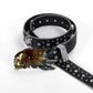 Designer Rhinestone Studded Western Belt for Men & Women – PU Leather Bling