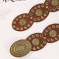 Women's Western Boho Wide Disc Belt - PU Leather Concho Cowgirl Waist Belt