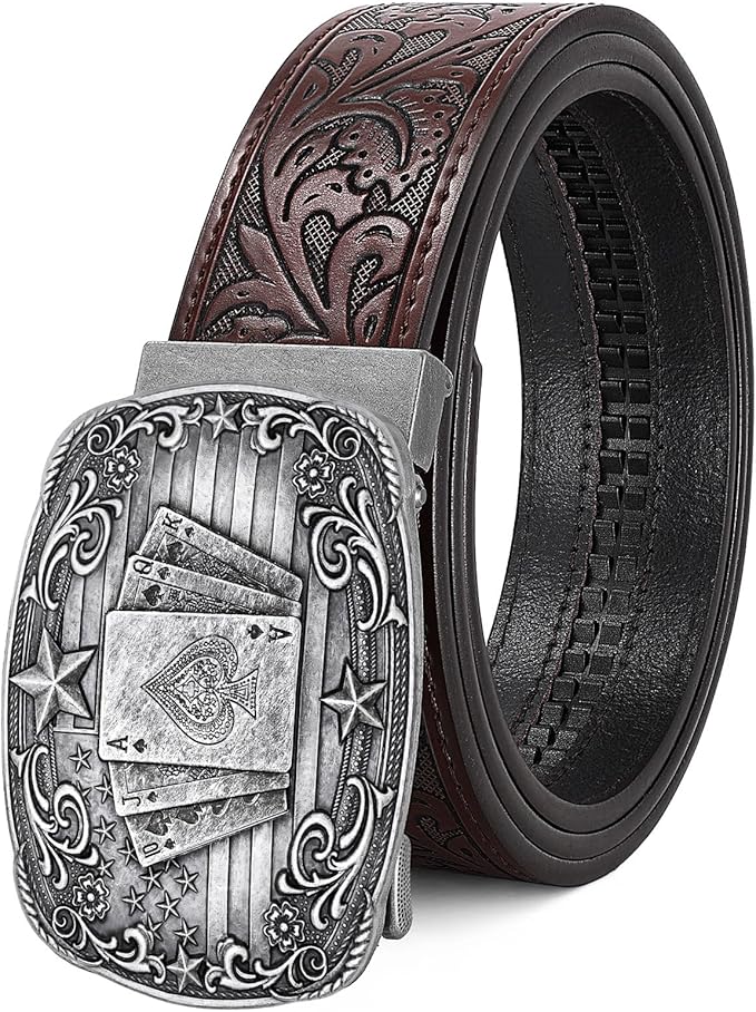 Western Ratchet Belt – Automatic One-Hand Buckle