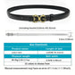 Women's Western Leather Belt with Alloy Letter Buckle for Jeans, Pants & Dresses